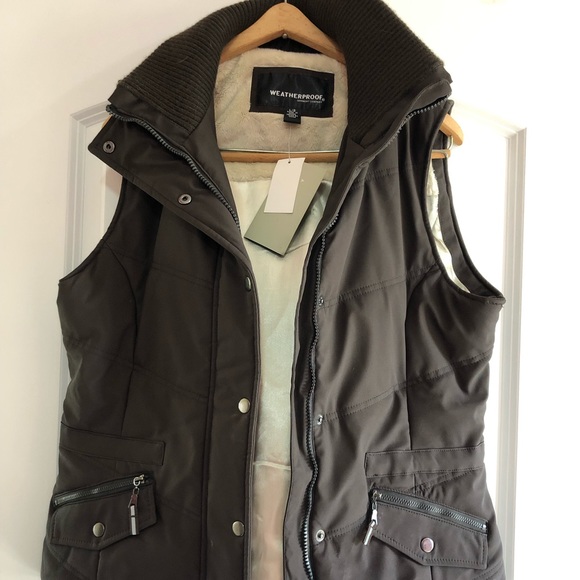 NWT Chocolate Brown Winter Vest - Picture 1 of 5